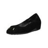 Ballerina HÖGL "Högl Ballerinas Veloursleder", Damen, Gr. 38, schwarz, Veloursleder, casual, Schuhe