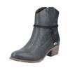 Bikerboots RIEKER "Rieker Stiefelette Lederimitat", Damen, Gr. 36, blau, Lederimitat, casual, Schuhe
