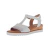 Riemchensandale GABOR COMFORT "Gabor Comfort Sandalen Nappaleder", Damen, Gr. 40, weiß (weiß, silber), Nappaleder, casual, Schuhe