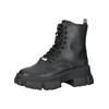 Schnürstiefelette STEVE MADDEN "STEVE MADDEN Stiefelette Leder", Damen, Gr. 39, schwarz, Leder, casual, Schuhe