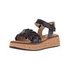 Riemchensandale GABOR COMFORT "Gabor Comfort Sandalen Nappaleder", Damen, Gr. 38,5, schwarz, Nappaleder, casual, Schuhe