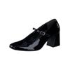 Pumps PAUL GREEN "Paul Green Pumps Lederimitat", Damen, Gr. 38,5, schwarz (schwarz lack), Lederimitat, casual, Schuhe