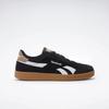 Sneaker REEBOK CLASSIC "REEBOK SMASH EDGE", Gr. 38,5, schwarz-weiß (schwarz, weiß, gum), Leder, Synthetik, sportlich, Schuhe