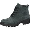 Schnürboots WALDLÄUFER "H-LUISE", Damen, Gr. 5 (38), grün (dunkelgrün), Veloursleder, unifarben, elegant, Schuhe, Stiefelette, Blockabsatz, in bequemer Schuhweite G (= weit)