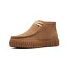 Schnürschuh CLARKS "Clarks Halbschuhe Veloursleder", Herren, Gr. 41, braun, Veloursleder, casual, Schuhe