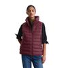 Steppweste MARC O'POLO "mit recycelten Materialien", Damen, Gr. 36, rot (aubergine rot), Obermaterial: 100% Polyamid; Füllung: 100% Nicht verfügbar; Futter: 100% Nicht verfügbar, unifarben, casual, figurbetont, Westen