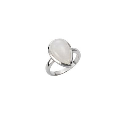 Jamelli Ring 925 Silber rhodiniert mit Rainbow Mondstein Image