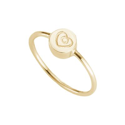 cai Ring 925/- Sterling Silber vergoldet Herz Image