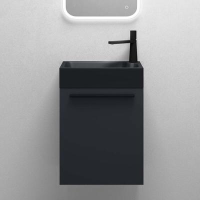 Mai&mai - Badmöbelset Badezimmermöbel Waschbeckenunterschrank in Anthrazit Matt und Waschbecken Image