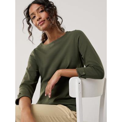 Walbusch Damen Baumwollshirt Softrib Gruen Image