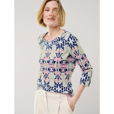Walbusch Damen Baumwollshirt Art deco Lila gemustert Image