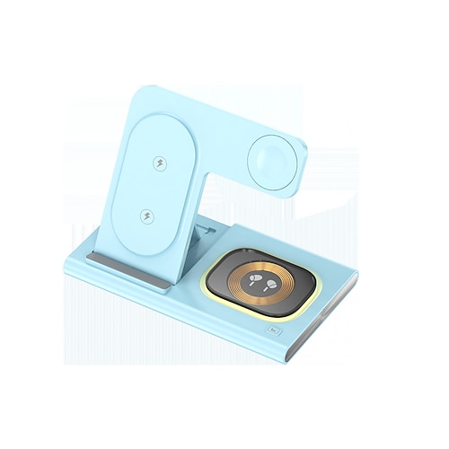 Stazione di ricarica pieghevole 3 in 1 per prodotti Apple, adattatore da viaggio per caricabatterie wireless veloce per iPhone 16/15/14/13/12/11/X/XS, per iWatch 10/9/8/7/Ultra2/Ultra/SE, per AirPods