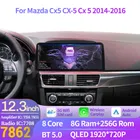 12.3 pollici Android 14 Per Mazda Cx5 CX-5 Cx 5 2014-2016 Multimedia CarPlay Autoradio Navigazione Automatica 4G GPS Stereo Touch Screen