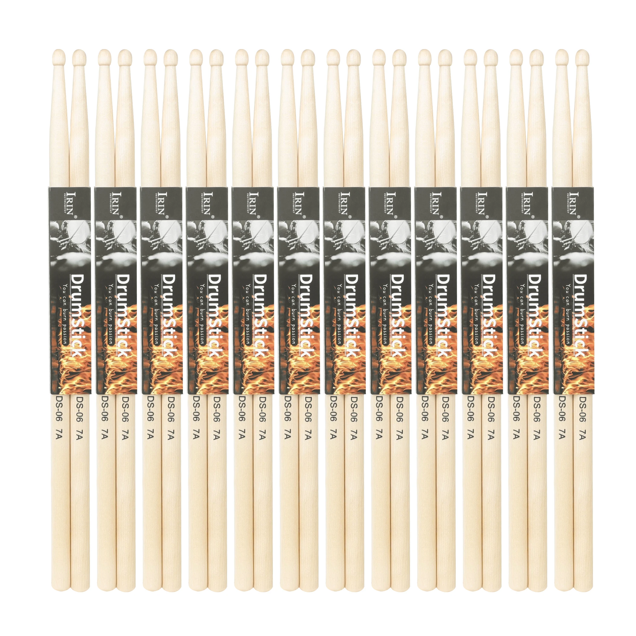 IRIN 1/12 Paar 7A Drumsticks Ahorn Drums Sticks Drum Mallets Professionelle Percussion Musikinstrument Teile & Zubehör Image