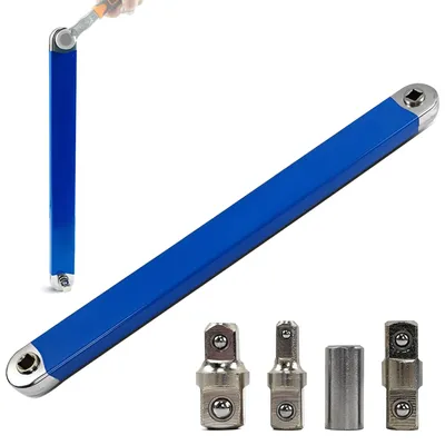 5PCS Multi-Funktionale Verlängerung Ratsche Lange Dreh Schlüssel Drehmoment Große Auswirkungen Steckschlüssel Enge Räume Automotive Werkzeuge