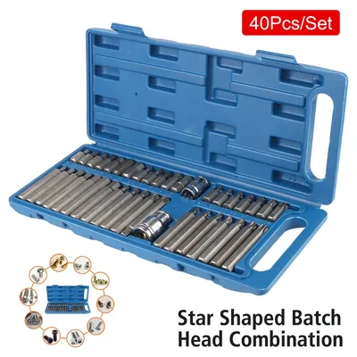 40 Teile/satz Maschine Reparatur Druck Charge Hülse Set Auto Reparatur Werkzeuge Hand Tool Kits Stern Buchse Hexagon Wrench Set