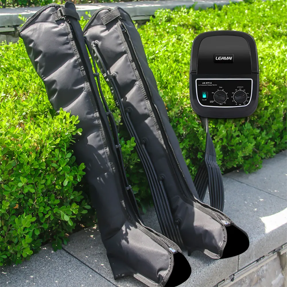 Pressotherapie, Luftkompression, Fußmuskelmassagegerät, Beinwiederherstellung, Stiefel, Lymphdrainage, Maschine, Entspannung, Physiotherapie, 6-Kammer Image