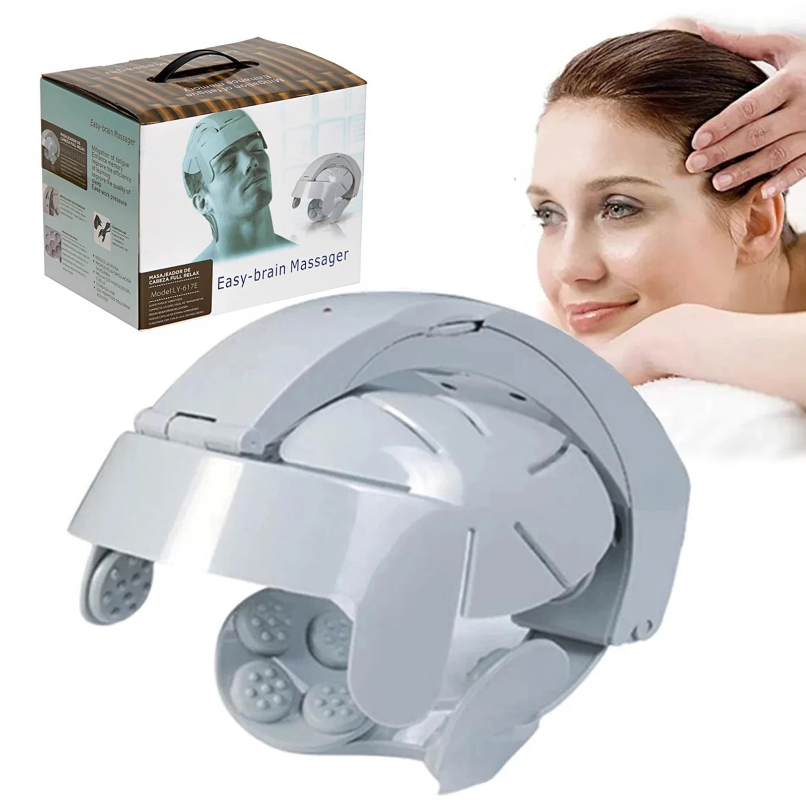 Multifunktionales Kopfmassage-Instrument, Kopfhaut-Massagegerät, Entspannung, einfaches Akupunkturpunkt-Gehirn-Massagegerät, Gesundheitspflegegerät Image