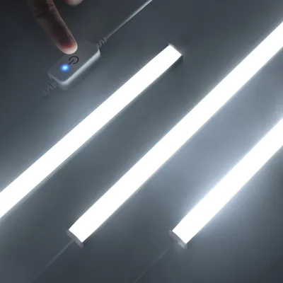 Touch Control Dimming LED Tube Turn On and Off USB 5V 30CM Light Bar Series Connection Lamp Kit CRI80 Zwei Installationsmethoden