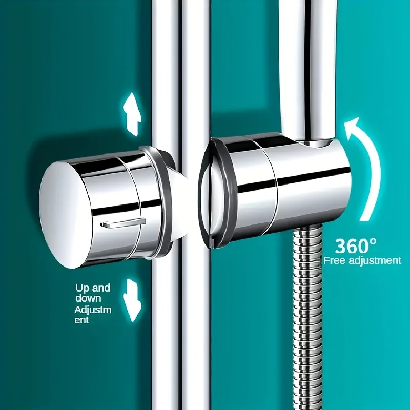 Universal Dusche Kopf Halter Einstellbar 18 ~ 25mm ABS Chrom Dusche Schiene Halter Bad Zubehör Dusche Montage Klammern