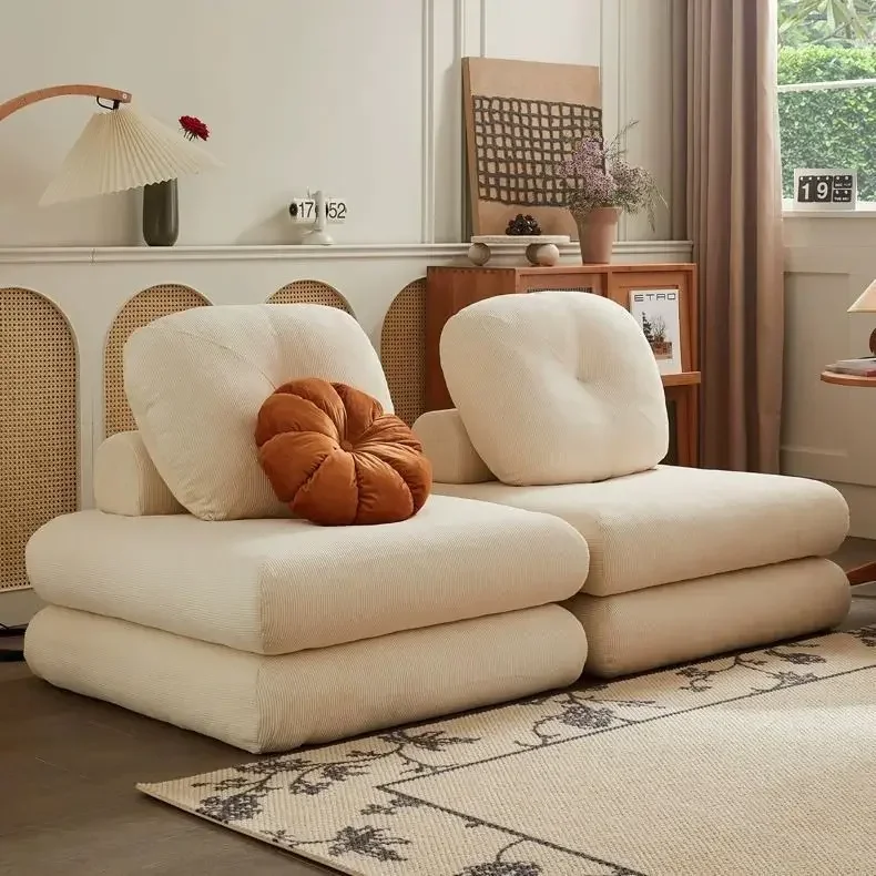 Cord-Schlafsofa, modernes, zusammenklappbares Futon-Set, Baumwollleinen, umwandelbare Liege, Lounge für Wohnzimmer, Schlafzimmer, Freizeitstühle
