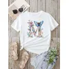 Benutzerdefinierte Name Brief Kombination Mode Frauen T-shirt Floral Schmetterling Brief Schriftart A B C D E F G Kurzarm Tops Weibliche