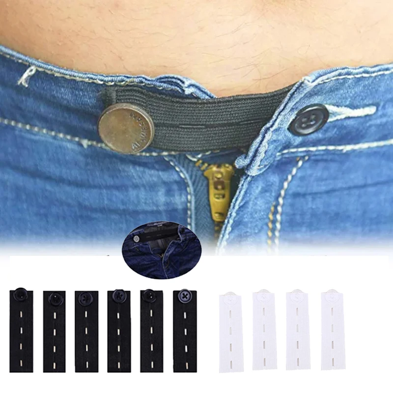 5/10 pezzi elastici regolabili in vita extender cintura in vita espansori per uomo donna pantaloni Jeans pantaloni estensori per bottoni