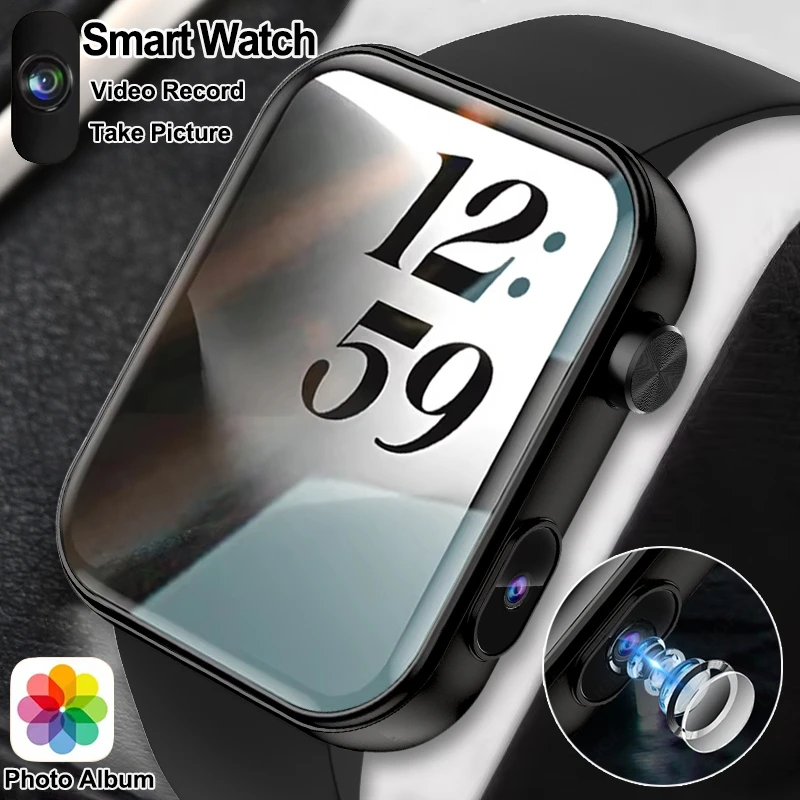 2025 neue Für HUAWEI XIAOMI Smart Uhr Mit Kamera Herzfrequenz Sport Armband Lokale Musik Bluetooth Anruf Smartwatch Männer Frauen Image