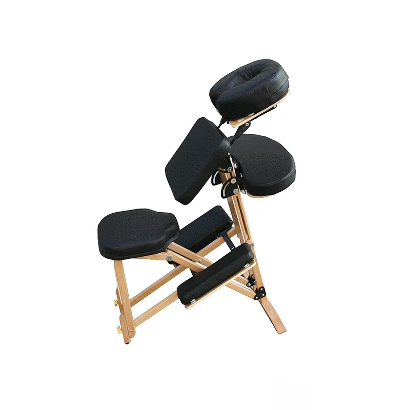 Haushalts-Massagestuhl, klein, multifunktional, aus Holz, klappbar, faltbar, für Gesundheit, Schaben, Akupunktur, faltbar, Relax-Stühle