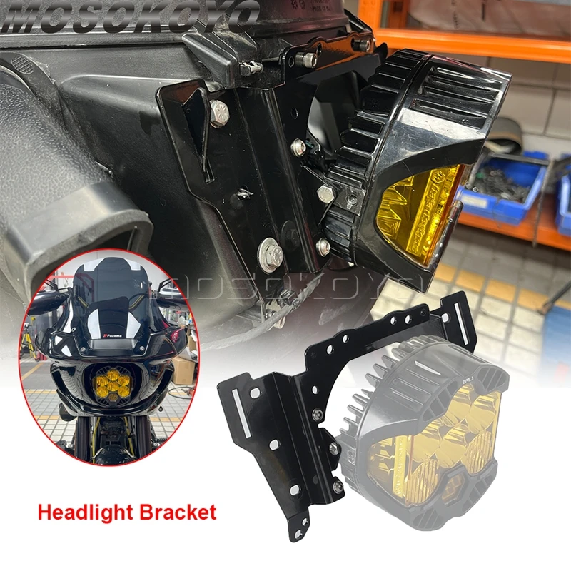 Motor Front Verkleidung Halterung Halterung Für Baja LP6 Scheinwerfer Klammern Kits Für Harley Softail Low Rider ST FXLRST 22-25 FXRST 22-24