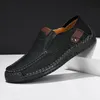 New large size men's 100% cowhide leather shoes fashion all-match anti-slip wear comfortable sports men's leather shoes
