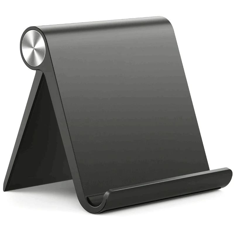 Verstellbarer tragbarer Tablet- und Telefonständer – faltbare Desktop-Dock mit sicheren Klemmen, langlebiges PP-Material | Tablet-Halter-Ständer Image