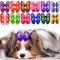 10PCS Butterfly Dog Bows With Rubber Bands Handmade Mixed Colors Pet Puppy Accessories Dog Bowknots Pet Supplies For Dogs