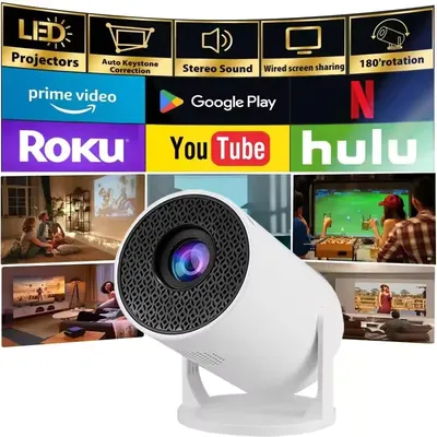 Pocket-Sized 1080P Smart Projector | 270° Adjustable Lens | Wireless Screen Mirroring | Indoor/Outdoor