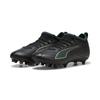 Fußballschuh PUMA "ULTRA 6 MATCH FG/AG Fußballschuhe Jugendliche", Kinder, Gr. 30, schwarz fizzy light grün terrain gelb, Obermaterial: Textil, Synthetik; Futter: Textil, Synthetik; Innensohle: Textil; Laufsohle: Synthetik, Schuhe