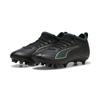 Fußballschuh PUMA "ULTRA 6 MATCH FG/AG Fußballschuhe Jugendliche", Kinder, Gr. 32.5, schwarz fizzy light grün terrain gelb, Obermaterial: Textil, Synthetik; Futter: Textil, Synthetik; Innensohle: Textil; Laufsohle: Synthetik, Schuhe