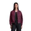 Outdoorjacke MARC O'POLO "aus recyceltem Shiny-Polyester-Twill", Damen, Gr. 34, rot (aubergine rot), Obermaterial: 100% Polyester, casual, regular fit, Langarm Strickbündchen, Jacken