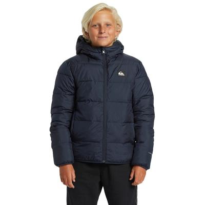 Funktionsjacke QUIKSILVER "Scaly Reversible", Kinder, Gr. 12, blau (schwarz navy), 100% Polyester, Jacken