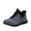 Slip-On Sneaker RIEKER SPORT "Ready2GO", Damen, Gr. 41, blau (blau, schwarz), Lederimitat, Textil, sportlich, Schuhe, Schlupfschuh, Halbschuh, Freizeitsneaker mit Schnellverschluss
