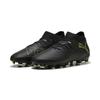 Fußballschuh PUMA "FUTURE 8 PRO FG/AG Fußballschuhe Jugendliche", Kinder, Gr. 32, schwarz fizzy light grün terrain gelb, Obermaterial: Textil, Synthetik; Futter: Textil, Synthetik; Innensohle: Textil; Laufsohle: Synthetik, Schuhe