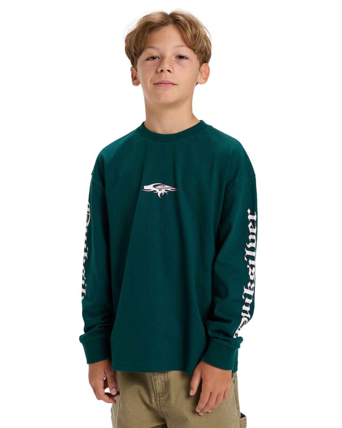 Langarmshirt QUIKSILVER "Mercury Old English", Kinder, Gr. 12(148-156cm), botanical garden, 100% Baumwolle, Shirts Image