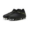 Fußballschuh PUMA "FUTURE 8 MATCH FG/AG Fußballschuhe Erwachsene", Gr. 43, schwarz fizzy light grün terrain gelb, Obermaterial: Textil, Synthetik; Futter: Textil, Synthetik; Innensohle: Textil; Laufsohle: Synthetik, Schuhe
