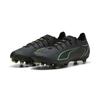 Fußballschuh PUMA "ULTRA 6 PRO FG/AG Fußballschuhe Erwachsene", Gr. 45, schwarz fizzy light grün terrain gelb, Obermaterial: Textil, Synthetik; Futter: Textil, Synthetik; Innensohle: Textil; Laufsohle: Synthetik, Schuhe
