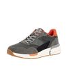 Sneaker RIEKER SPORT, Herren, Gr. 45, grau, Veloursleder, Lederimitat, Textil, sportlich, Schuhe, Schnürschuh, Halbschuh, Freizeitschuh mit Soft-Einlage