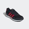 Sneaker ADIDAS SPORTSWEAR "RUN 60S 4.0", Gr. 45, core schwarz, pure ruby, grau three, Textil, Leder, sportlich, Schuhe
