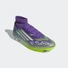 Fußballschuh ADIDAS PERFORMANCE "F50 LEAGUE MITTELHARTE/HART- UND ASCHENPLÄTZE E", Gr. 43, lila rush, cloud weiß, lucid lemon, Synthetik, Textil, sportlich, Schuhe, geeignet für Rasen- und Kunstrasenplätze