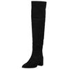 Overkneestiefel HÖGL "Högl Stiefel Veloursleder", Damen, Gr. 39, schwarz, Veloursleder, casual, Schuhe