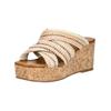 Pantolette BLOWFISH "Blowfish Pantoletten Lederimitat", Damen, Gr. 40, braun (beige, braun), Lederimitat, casual, Schuhe