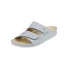 Pantolette VITAL "Vital Pantoletten Leder", Damen, Gr. 40, grau (hellgrau), Leder, casual, Schuhe