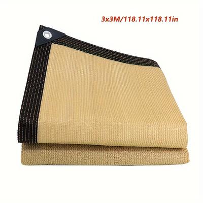 Breathable UV-Resistant Sun Shade Net for Outdoor Camping - All-Season Non-Waterproof PE Material with Hook and Loop Closure